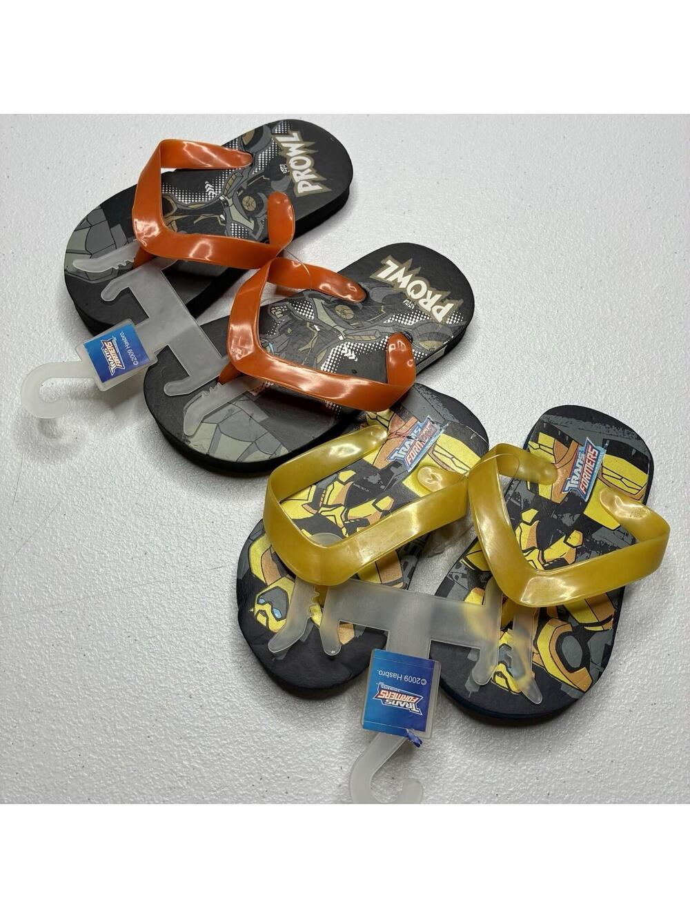 Vintage Y2K Transformers Flip Flops Kids Lot Of 2 Size 5.5 & 6 NWT